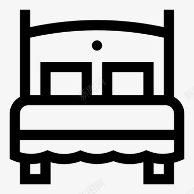 大床卧室双人床图标