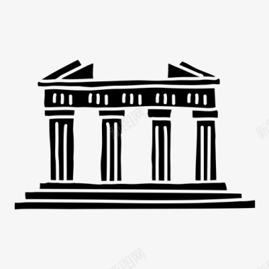 筑卫城建筑希腊图标