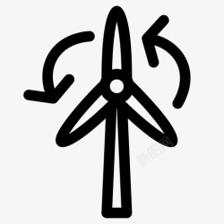 电池轮机风力发电可持续发展涡轮机高清图片