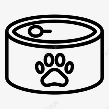 情侣的动物猫粮动物食品罐头图标