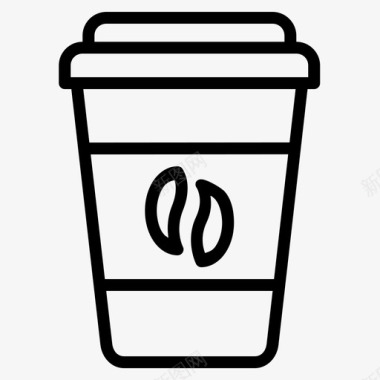 冬季标志咖啡咖啡休息咖啡杯图标