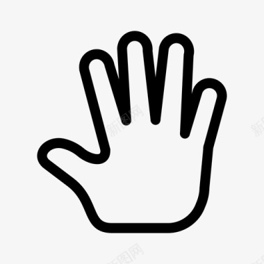 手手指五指图标