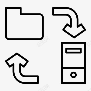 服务器exchange数据服务器业务管理图标