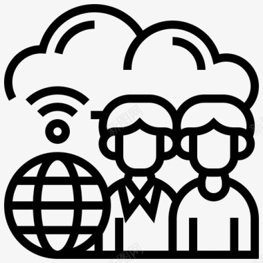 服务器公有云服务器用户图标