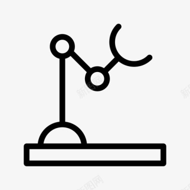 线性图标坐标机械简单臂工业线性图标