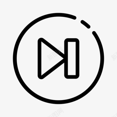 APP音乐按钮下一个按钮快进媒体播放器图标