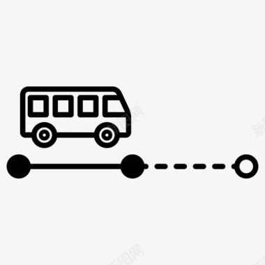 巴士路线机场豪华轿车巴士线路图标