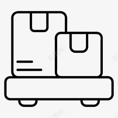 中秋节包装素材送货箱物流包装图标