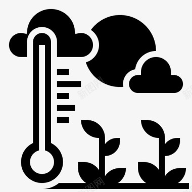 矢量气候气候自然植物图标