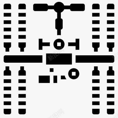 多轨道空间站航空学宇航员图标