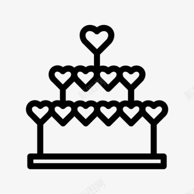 蛋糕情侣爱情图标