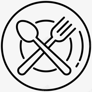 有机食物餐厅自助餐厅餐饮图标
