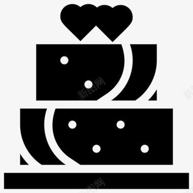婚礼蛋糕素材婚礼蛋糕甜点爱情图标