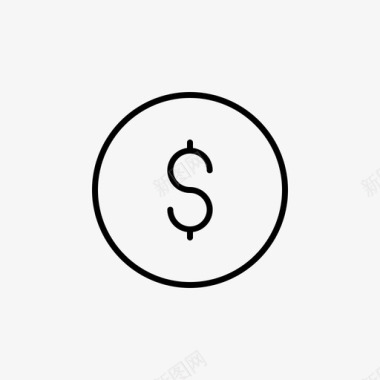 线性图标坐标美元银行商业图标