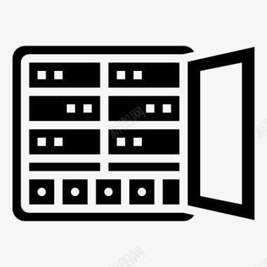 服务器机架服务器数据主机图标