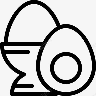 水煮蛋复活节食物图标