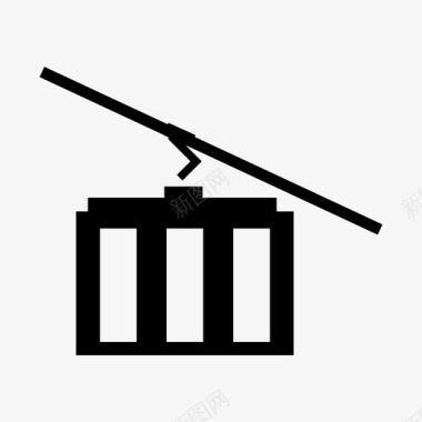 矢量缆车空中缆车驱动器敞车图标