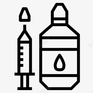 疫苗插画医疗注射器疫苗接种图标