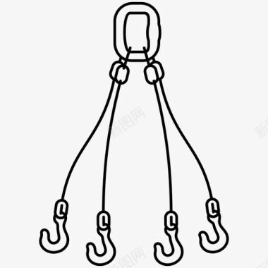 吊吊绳索具工程重量图标