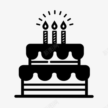 庆祝新生儿生日蛋糕年龄庆祝图标