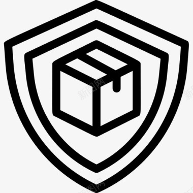 中秋节包装素材运输保证箱物流配送图标