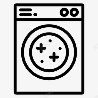 洗衣图标洗衣机清洁干洗图标