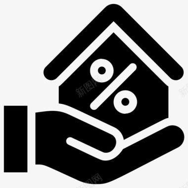 抵押贷款房屋贷款促销图标