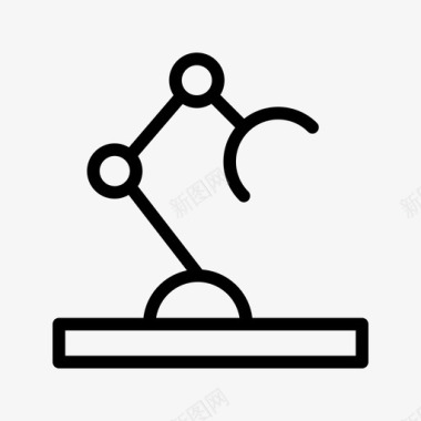 线性图标坐标机械简单臂工业线性图标