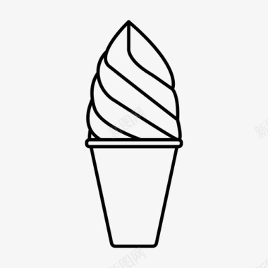 蛋卷冰淇淋蛋卷华夫饼蛋卷图标