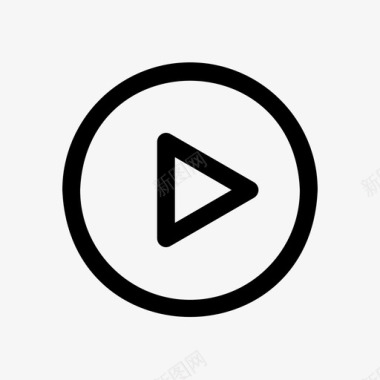 回型圆圈播放按钮圆圈图标