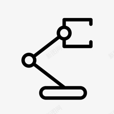 线性图标坐标机械简单臂工业线性图标