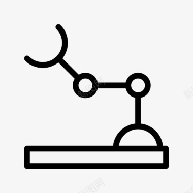 线性图标坐标机械简单臂工业线性图标