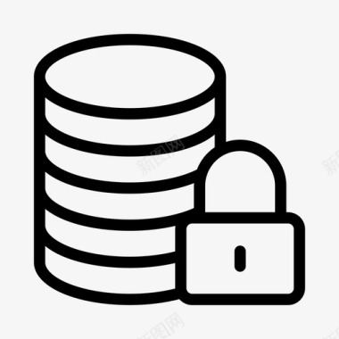 服务器服务器锁保护图标
