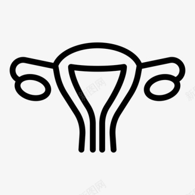 子宫身体输卵管图标