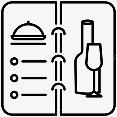 菜单自助餐厅餐饮图标