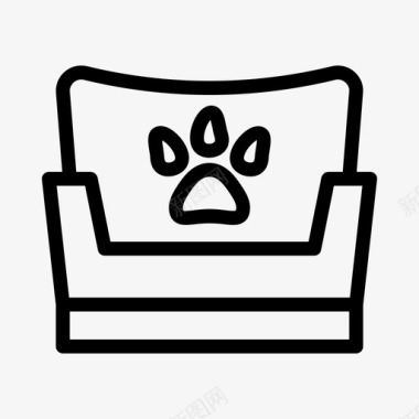 座椅宠物动物爪子图标
