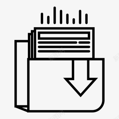 办公室工作照片项目收件箱商务通信图标