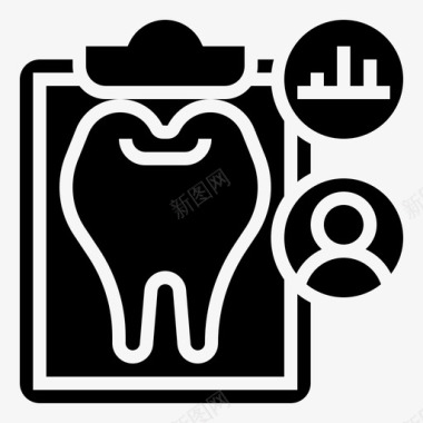 医疗元素牙科报告医疗保健患者图标