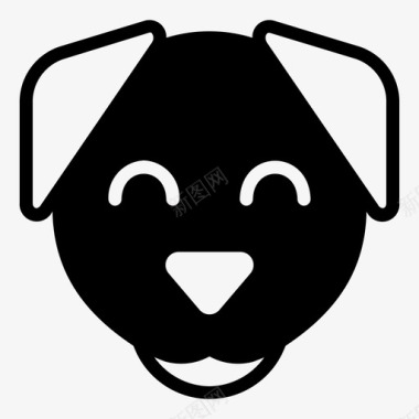狗狗表情符号脸图标