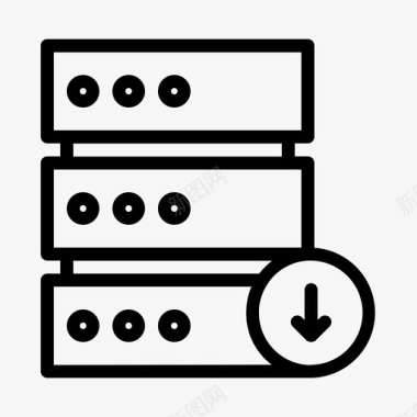 服务器下载云数据图标