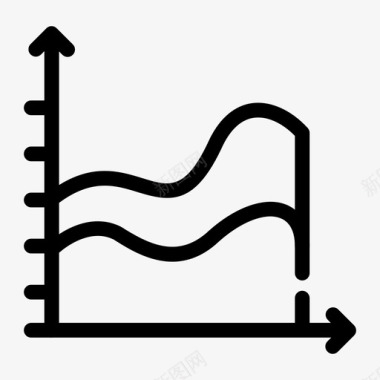 上升折线图折线图业务数据图标