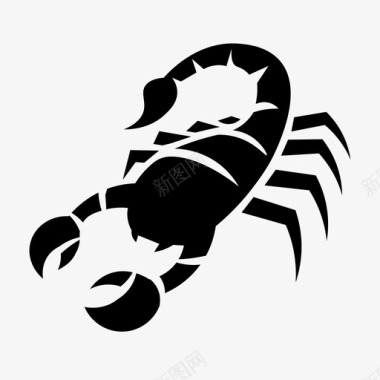 蝎子蜘蛛纲动物毒刺图标