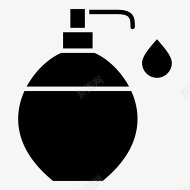 液体填充液体肥皂凝胶卫生填充物图标