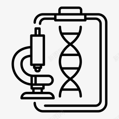 科学小实验显微镜结果化学实验室图标