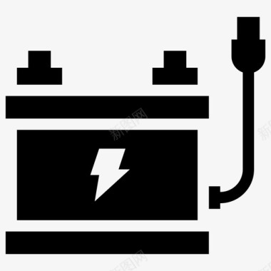 汽车配件矢量素材可充电电池蓄电池汽车图标