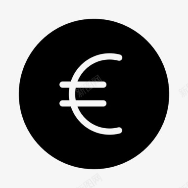 火焰欧元图标欧元硬币货币图标