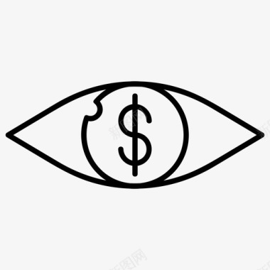 眼睛标志搜索投资商业眼睛图标