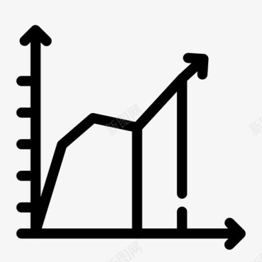 上升折线图折线图业务数据图标