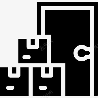 中秋节包装素材门阶直运送货上门图标