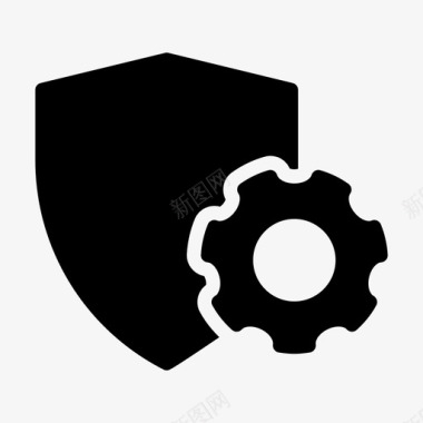齿轮标志安全齿轮保护图标